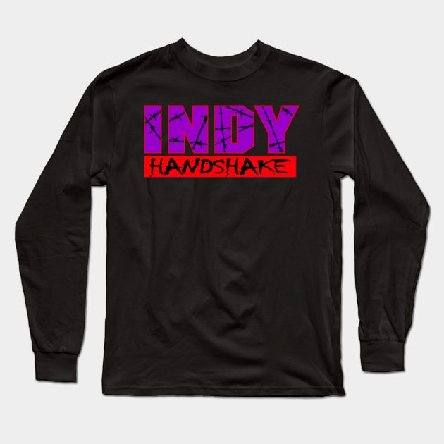 Extreme Indy Handshake Purple Logo Long Sleeve T-Shirt by Indy Handshake